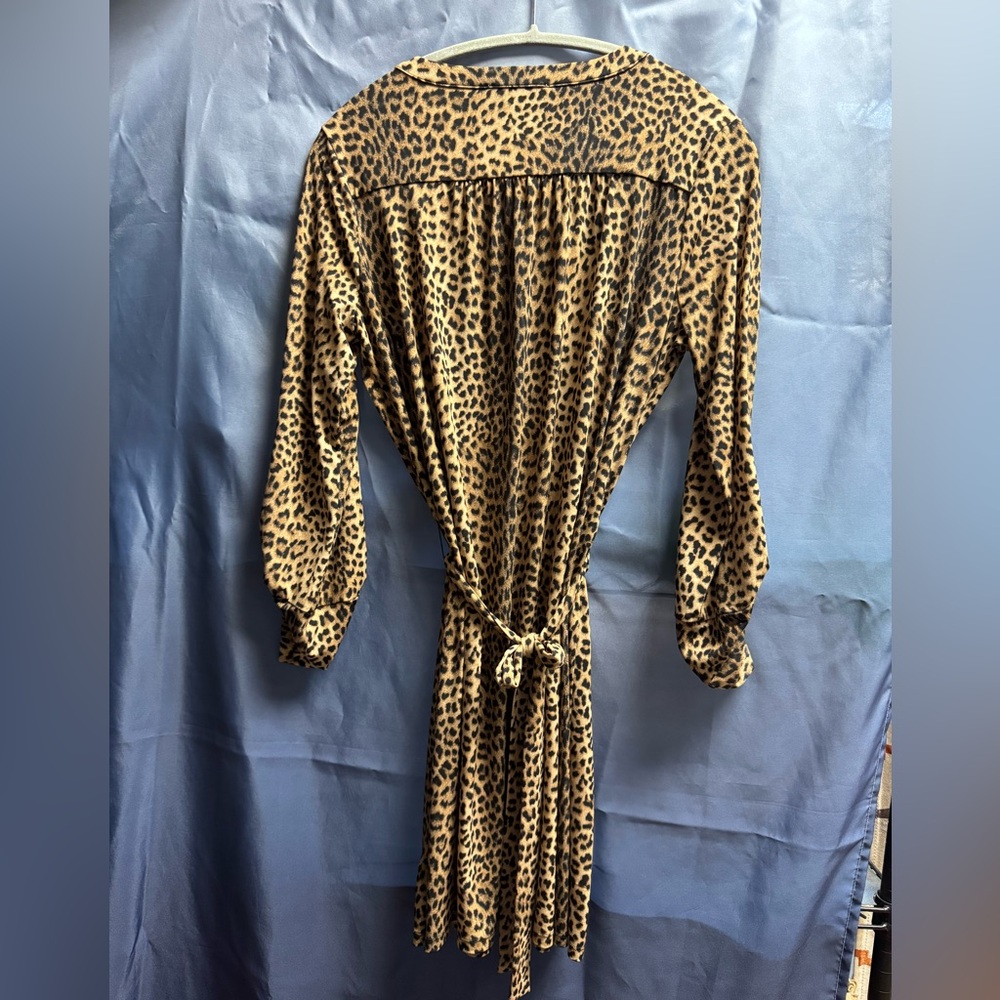 MICHAEL Michael Kors Cheetah Print Long Sleeve Dress - Picture 2 of 3